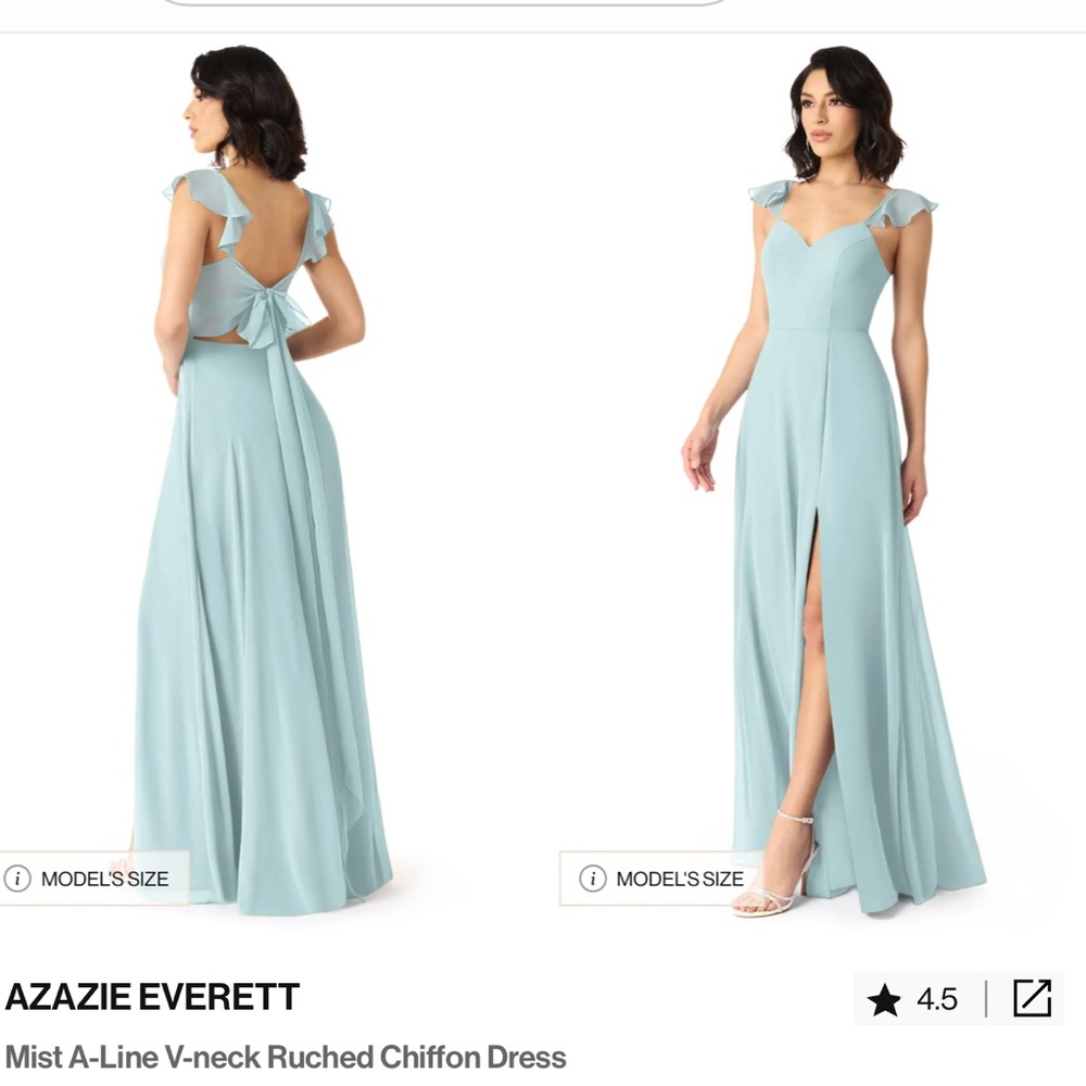 Azazie formal Dress - Pastel Blue (Mist)